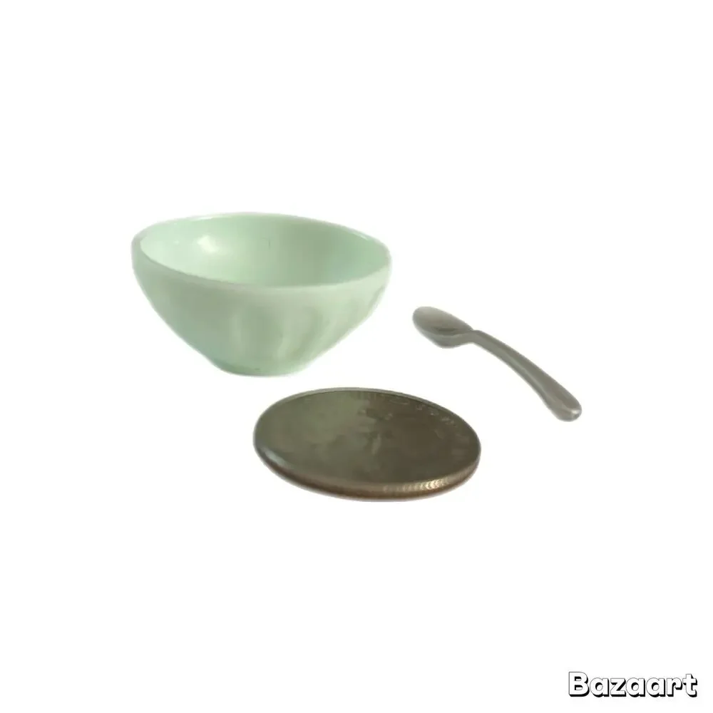Miniverse Make It Mini Mini Mint Bowl with Spoon New